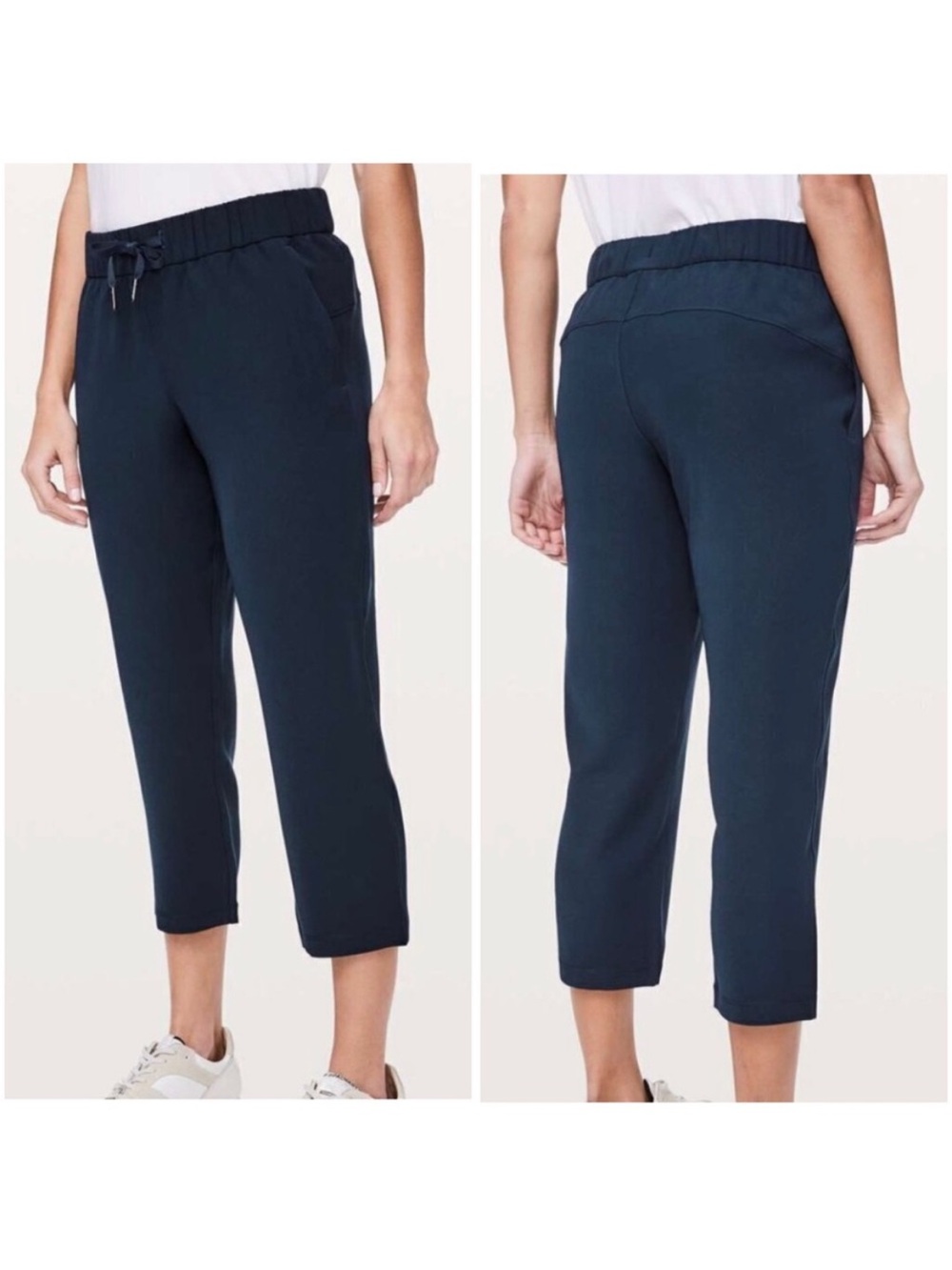 Lululemon On The Fly Crop Pants Woven 23 True Navy Size 10